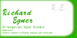 richard egner business card